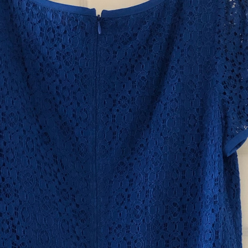 🆕 Adrianna Papell Navy Mini Medallion Lace Dress - Picture 7 of 7